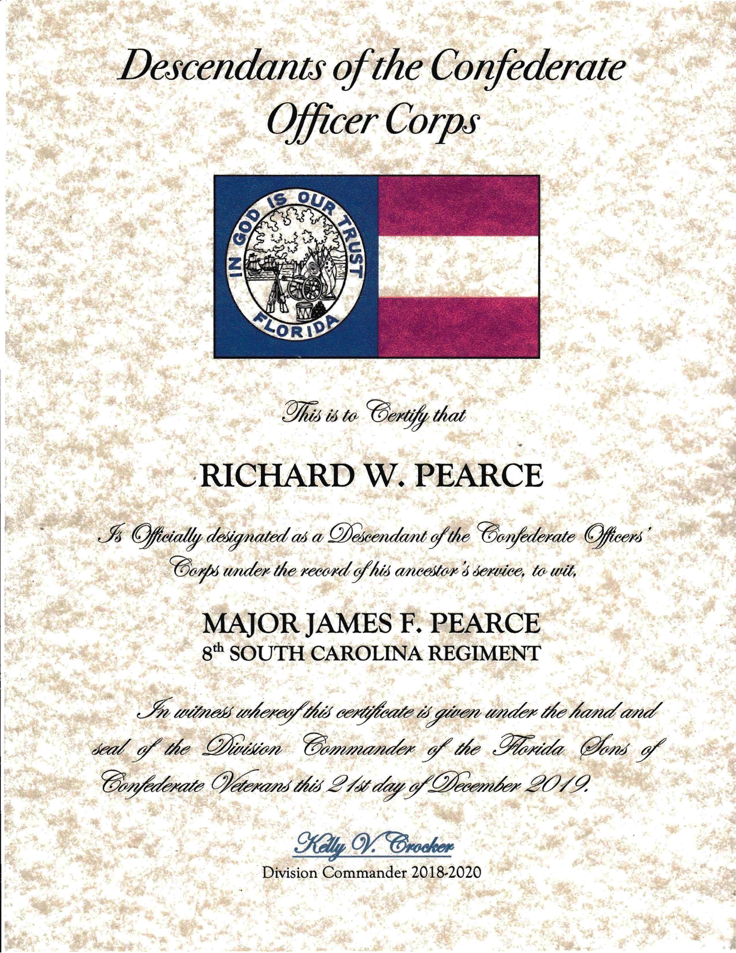 Major James Furman Pearce- Ancestor of Rich Pearce_Page_1